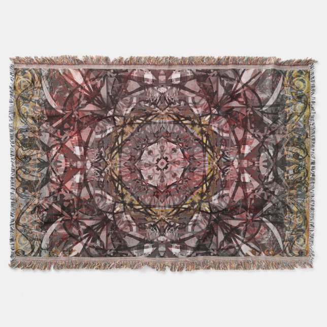 Manta Oro y Tapiz Medieval Roja (Anverso)