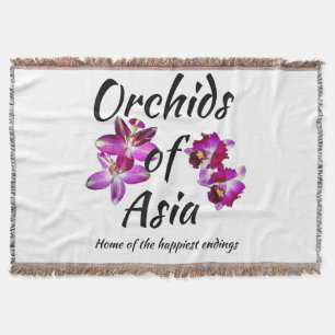 Manta Orquídeas de Asia