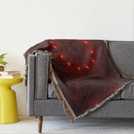 Manta Oscuro Red Burgundy Gothic Lace Snowflake