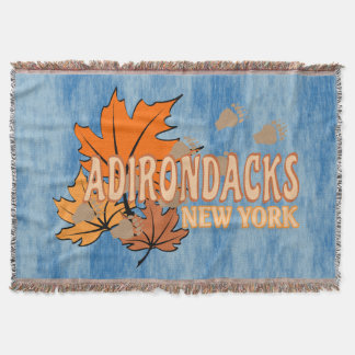 Manta Otoño en los Adirondacks con hojas de otoño con os