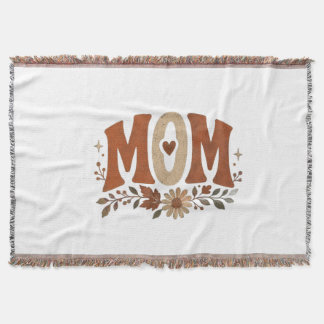 Manta Otoño Mamá Boho Floral Terracota Retro Terroso Sal