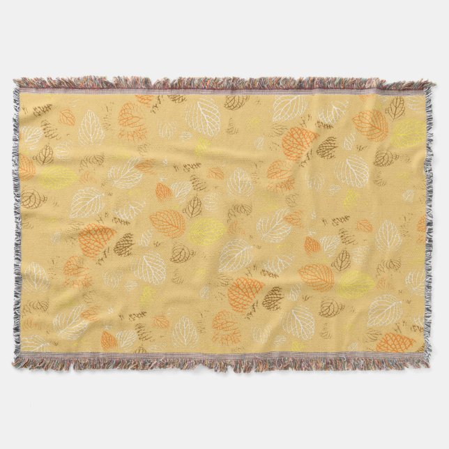 Manta Otoño, patrón de hojas 4 (Anverso)