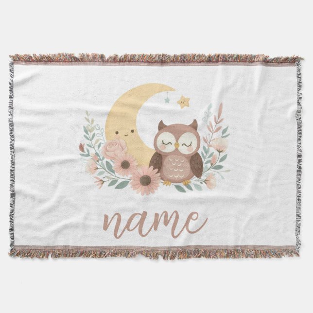 Manta Oveja de bebé con luna (Anverso)