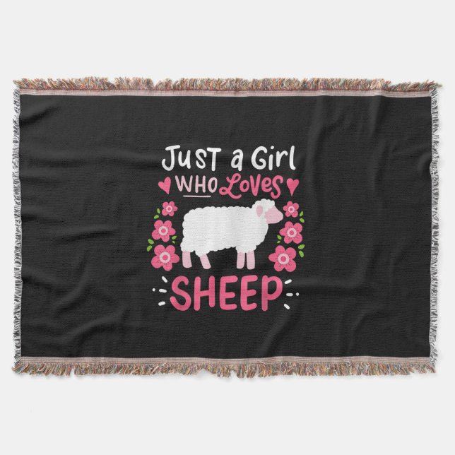 Manta Oveja rosa | Sólo Un Chica que ama el regalo de ov (Anverso)