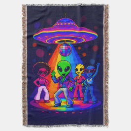 Manta OVNI Disco Alien con Aliens Bailando Disco