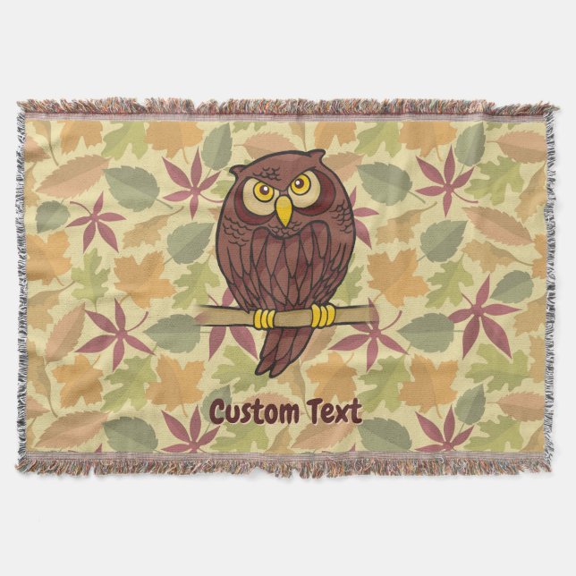 Manta Owl Personalizado Throw Blanket (Anverso)