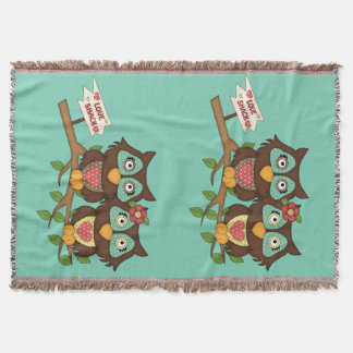 Manta Owls Love design Blanket