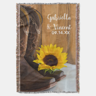 Manta País Girasol Boda Occidental Keepsake