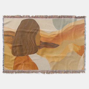 Manta Paisaje abstracto de Boho (17)