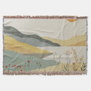 Manta Paisaje abstracto de Boho (25)