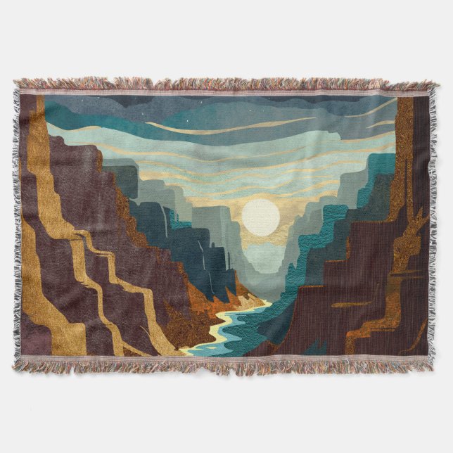 Manta Paisaje Canyon Sunset (Anverso)