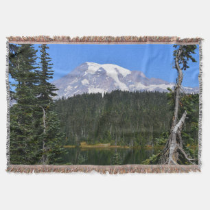 Manta Paisaje de la vista del lago Mount Rainier
