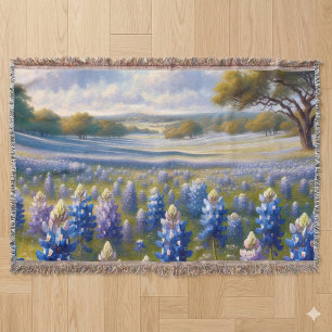 Manta Paisaje del prado de Bluebonnet de Texas