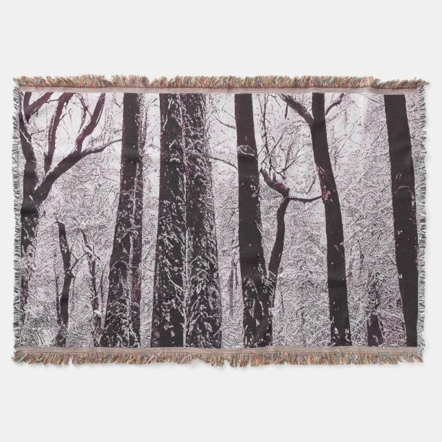 MANTA PAISAJE INVERNAL NEVADO DE BOSQUES  (Anverso)