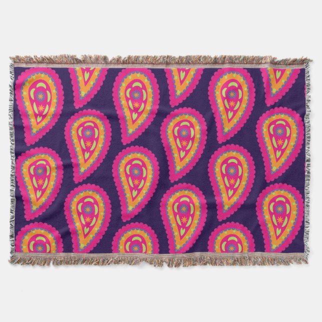 Manta Paisley Colorido (Anverso)