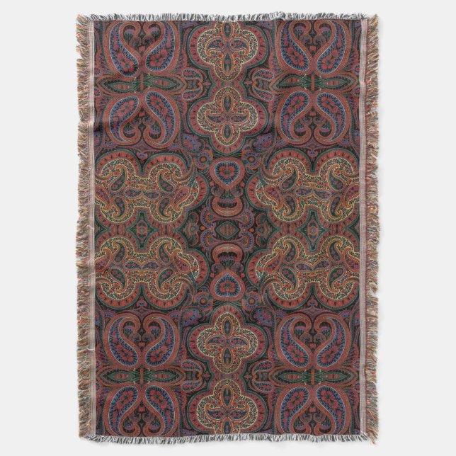 Manta Paisley Design #4 en SusieJayne (Frente vertical)