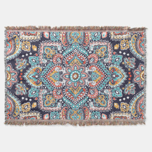 Manta Paisley indio: Patrón de Mandala étnica