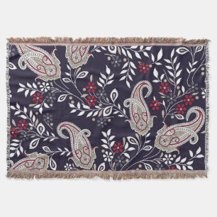 Manta Paisley tradicional india, patrón sin fisuras.
