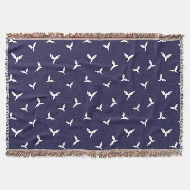 Manta Pájaros blancos. (Anverso)