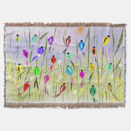 Manta Pájaros modernos al agua en la mañana 