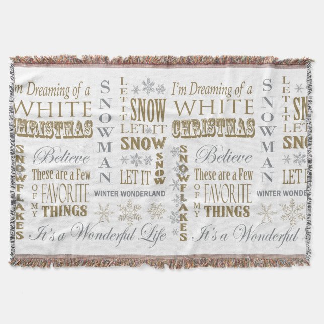 Manta palabras de navidad modernas (Anverso)