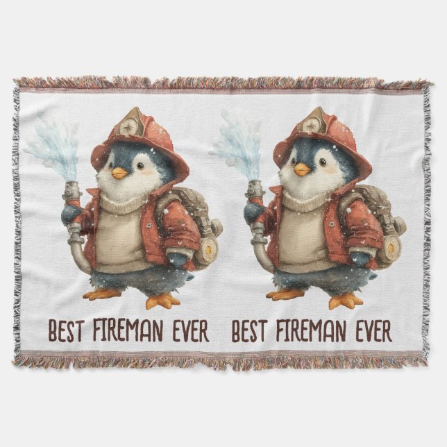Manta Paleta de Ping Pong de Bombero Pingüino de Inviern (Anverso)