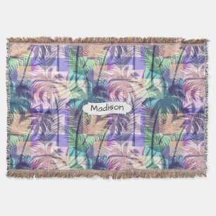 Manta Palm Trees Patrón nombre personalizado lanzar mant