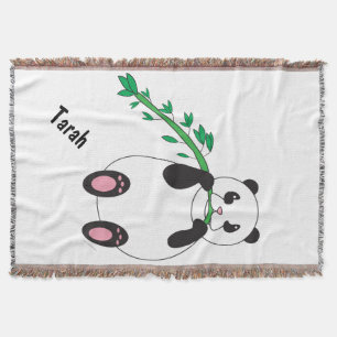 Manta Panda Comer Bambú Personalizado