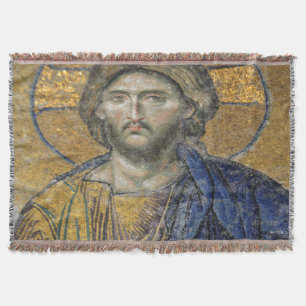 Manta Pantocrador de Cristo Mosaico Icónico Religioso Ro