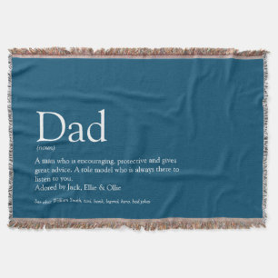 Manta Papá, Daddy, Definición de Padre Azul Divertido Mo