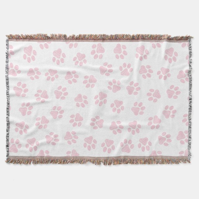 Manta Papas de perro, garras de perro, garras rosadas de (Anverso)