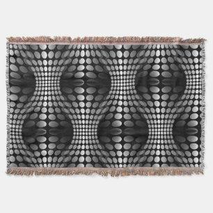 Manta Papel de escritorio de las olas punteadas negro y 