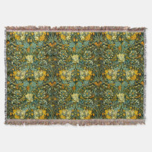Papel pintado floral de madreselva Gold de William