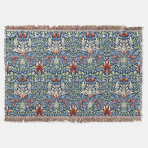 Papel pintado floral Morris Navy Blue Snakeshead