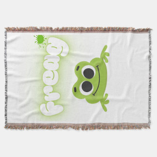 manta para el hogar con tema de rana elegante