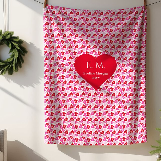 Manta para Lanzar con Corazones Rojos Lindos Mejor (Lovely Red Hearts Best Love Gift Throw Blanket)