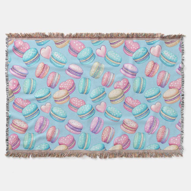 Manta para Lanzar de Macarons de Pastel (Anverso)