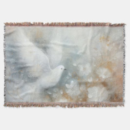 Manta para Lanzar Floral de Paloma de Boda