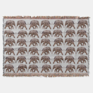 Manta para Lanzar Frenesí de Elefante Bebé (Gris C