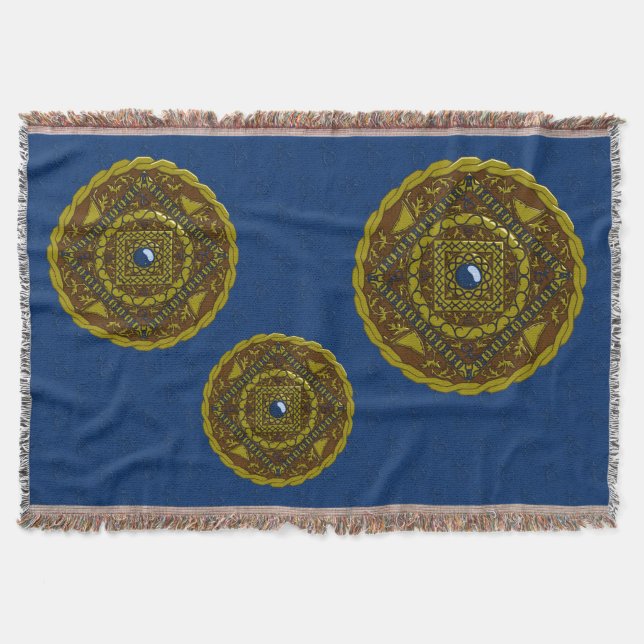 Manta para Lanzar Mandala de Capricornio (Anverso)