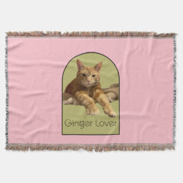 Manta para Lanzar Rosa para Amantes de Jengibre