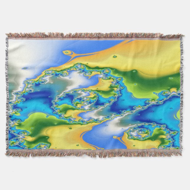 Manta Paradise Atoll Throw Blanket (Anverso)