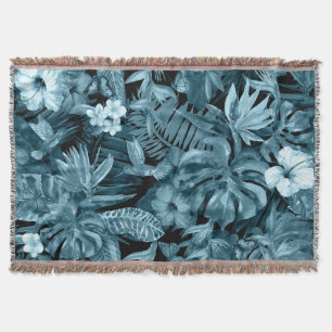 Manta Paraíso acuarela tropical: Florecimiento de la jun