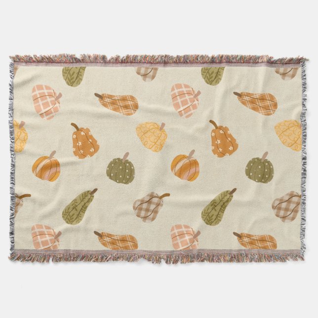 Manta Parche de calabaza otoñal - Rustic Fall Co (Anverso)