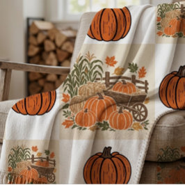Manta Parche de cosecha rústica Patchwork otoño Gingham