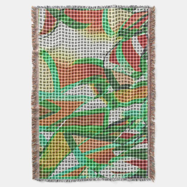 Manta Parece una canasta tejida sobre una foto de hierba (Frente vertical)