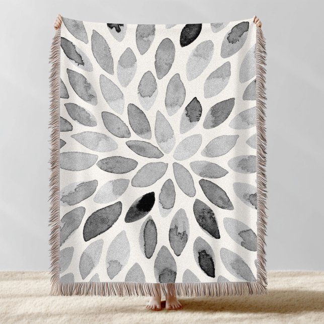 Manta Paredes de brocha acuarela - blanco y negro (Subido por el creador)