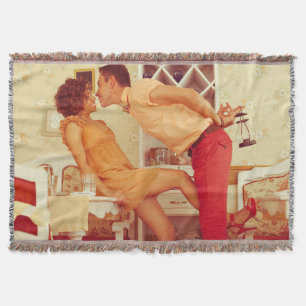 Manta Pareja hipster: café vintage de moda.