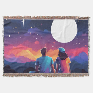 Manta Pareja observando las estrellas