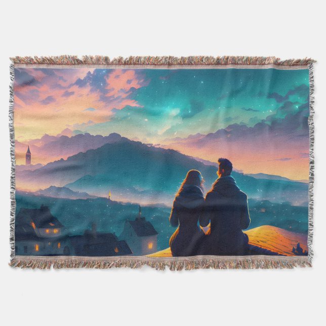 Manta Pareja Sentada En El Techo (Anverso)